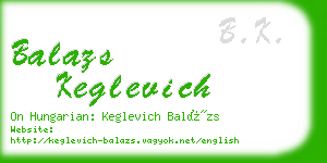 balazs keglevich business card